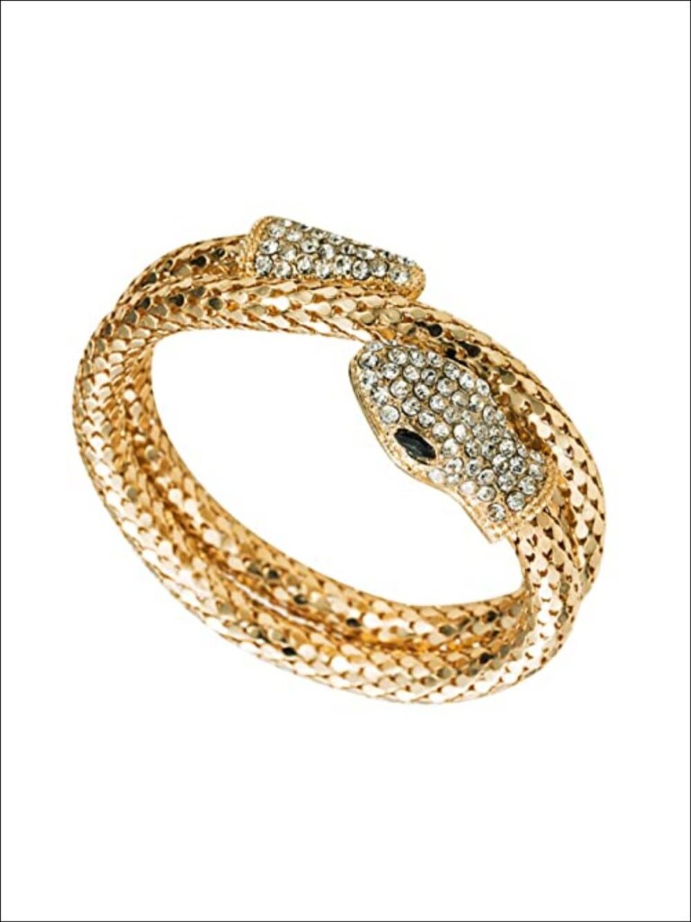 Crystal Snake Cuff Bracelet Adjustable Alloy Rhinestone Bangle Women Jewelry